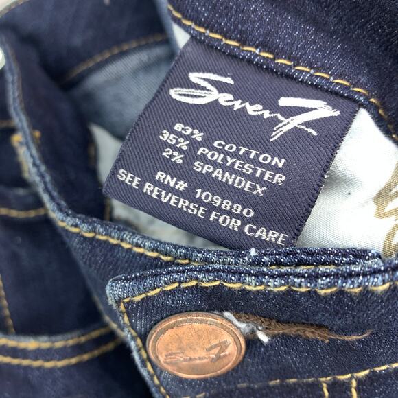 Y2K Seven7 Women's Size 6 Flare Leg Jeans Dark Wash Denim NEW - Picture 9 of 9